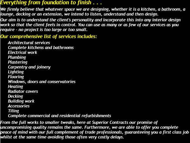 Everything from foundation to finish